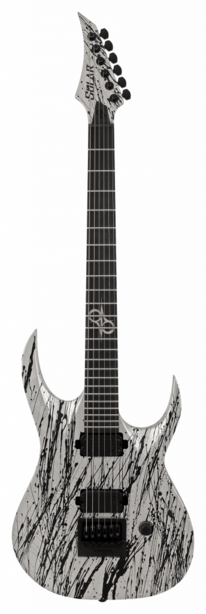 Solar A1.6SOP Canibalismo Electric Guitar - Silver Open Pore Matte