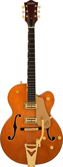 Gretsch Synchromatic Nashville Hollow Body Single-Cut with Bigsby, Ebony Fingerboard, 50's Orange Stain