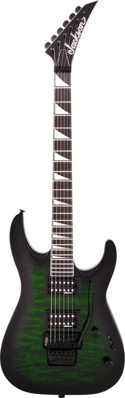 Jackson JS Series Dinky Arch Top JS32Q DKA, Amaranth Fingerboard, Transparent Green Burst