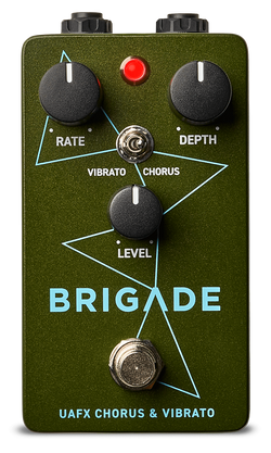 Universal Audio UAFX Brigade Chorus & Vibrato Pedal top view