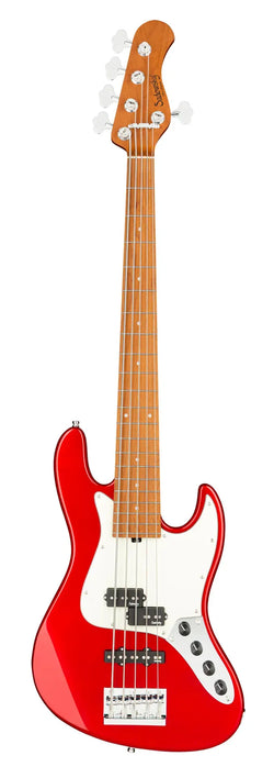 Sadowsky Metro Express 21 Fret Hybrid PJ Bass 5-String Solid Apple Red High Polish Maple