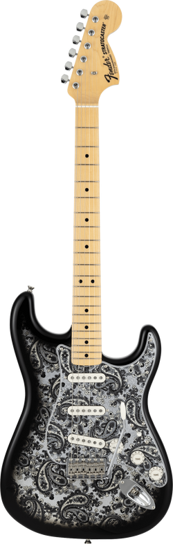 Fender Made in Japan Limited Stratocaster, Maple Fingerboard, Black Paisley