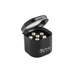Martin Liquid Metal Bridge Pin Set - Bone w/ Pearl Dot