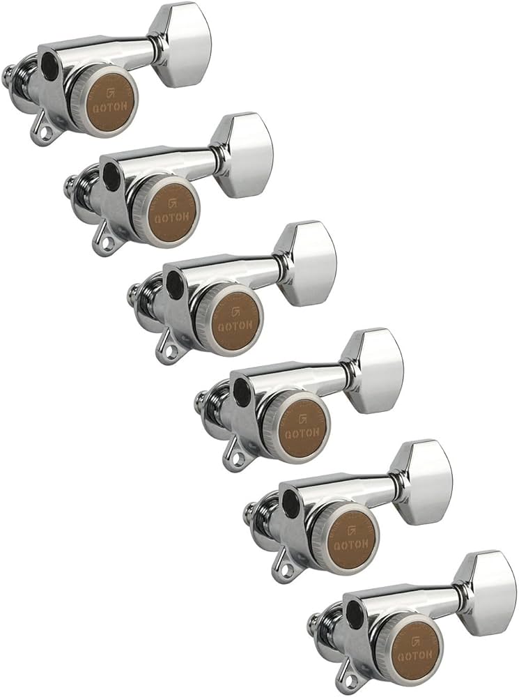 Gotoh G36MGT Magnum-Lock Trad 6-In-Line Machine Heads, 14:1 tuning rat