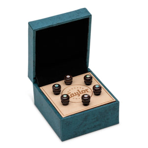 Taylor Custom Bridge Pin Set - Brown with White Opal