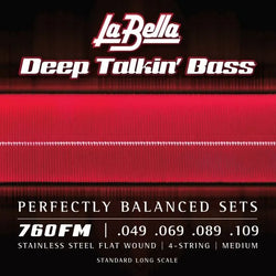 La Bella 760FM Deep Talkin' Bass Flats - Medium 49-109