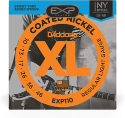 D'Addario EXP110 Coated Electric Guitar Strings, Light, 10-46