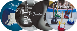 Fender™ Guitars Coasters, 4-Pack, Multi-Color Leather