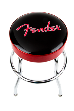 Fender Red Sparkle Logo Barstool, Black/Red Sparkle, 24