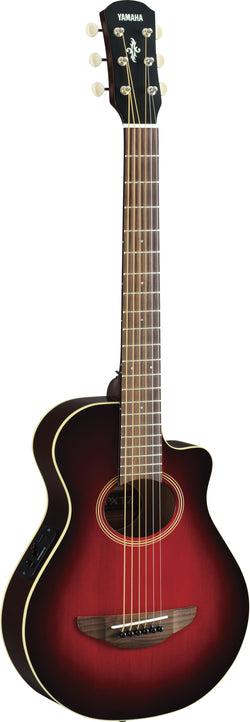 Yamaha APXT2 Dark Red Burst - 3/4 Size Small Electric-Acoustic Guitar with a Spruce top and on-board preamp, pickup and tuner