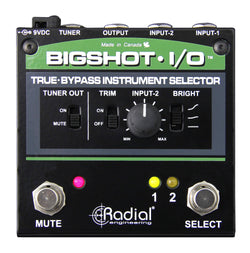 Radial BigShot-I/O Instrument Selector, True-bypass with Shunt Level Control top view