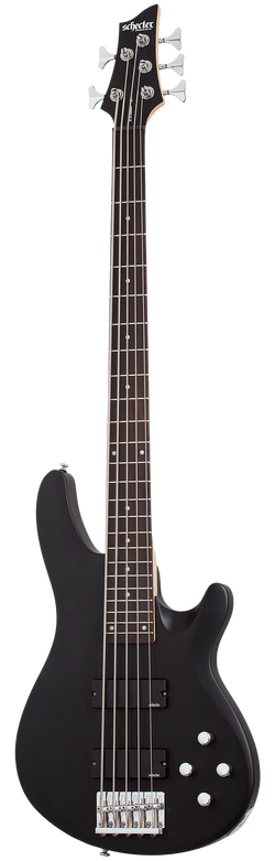 Schecter C-5 Deluxe Bass Guitar, Satin Black