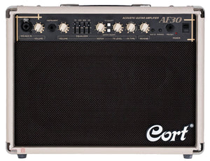 Cort AF30 Aus 30W Ivory Acoustic Guitar Amplifier front