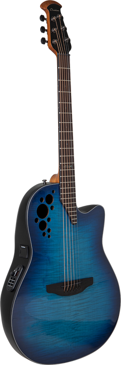 Ovation CE44P-BLFL Blue Flamed Maple Celebrity Elite Acoustic/Electric Guitar