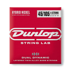Dunlop Hybrid Nickel Over Stainless Steel Round Wound Bass Strings - 45-105