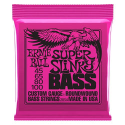 Ernie Ball Super Slinky Nickel Wound Electric Bass Strings - 45-100 Gauge