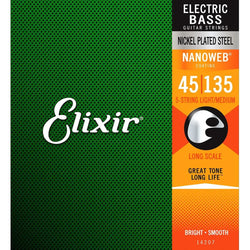 Elixir Bass Nanoweb 5 String 45-135