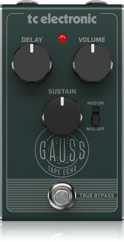 TC Electronic Gauss Tape Echo Delay Pedal top view