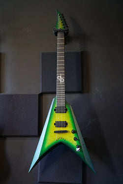 Solar V2.6LB Electric Guitar - Flame Lime Burst Matte    *B STOCK