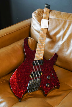 Ormsby Run 17 Goliath GTR 6 Headless Electric Guitar - Red Sparkle