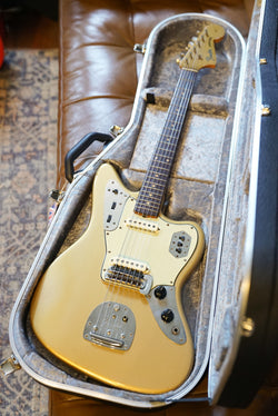 Pre-Owned Fender 1962 Jaguar Firemist Gold w/ Original Case + Hiscox Case