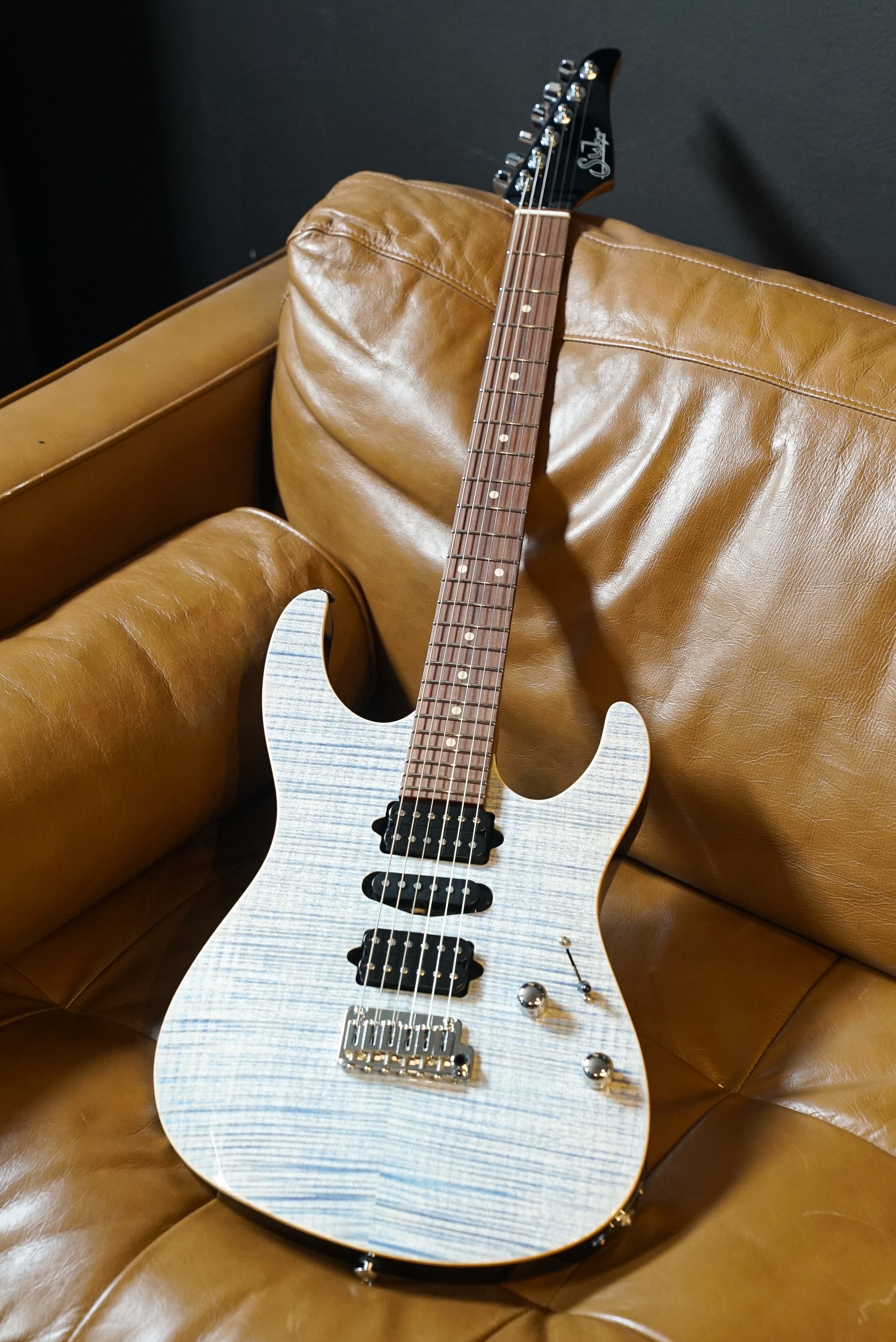 ギター Suhr Modern Plus Trans Blue Denim Slate Suhr Modern Plus Guitar, Trans Blue Denim Slate, Pau Ferro, HSH