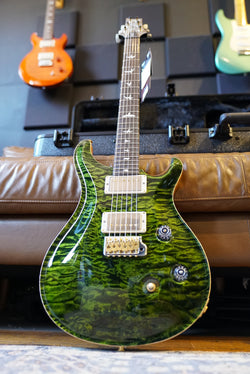 PRS Wood Library Custom 24, Quilt Maple 10 Top / Flame Maple Neck - Jade