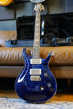 PRS Wood Library Custom 24, Quilt Maple 10 Top / Flame Maple Neck - Whale Blue