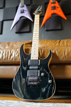 Pre-Owned Ibanez RG370AHMZ Silver Wave Black