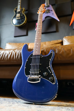 Music Man Cutlass RS HSS - Lakeside Blue - Figured Roasted Maple/Rosewood - Black PG - Chrome Hardware