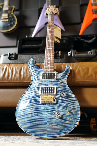 PRS Custom 24, 10 Top, Pattern Thin - Faded Whale Blue