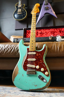 Pre-Owned Fender Custom Shop '69 Stratocaster Relic, Sea Foam Green, Master Built by Greg Fessler
