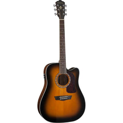 Washburn Heritage D10SCE Tobacco Burst Dreadnought, Cutaway Acoustic Electric Guitar