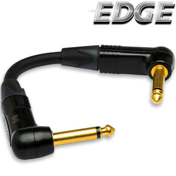 HOSA EDGE CGK000.5RR Guitar Patch Cable, Neutrik RIGHT-ANGLE TO SAME, 6 IN / 15CM