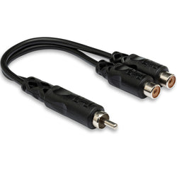 HOSA YRA104 Y CABLE, RCA TO DUAL RCAF