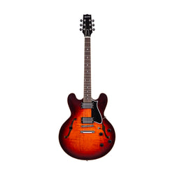 Heritage Standard II Collection H-535 Electric Guitar with Case, Chestnut Burst