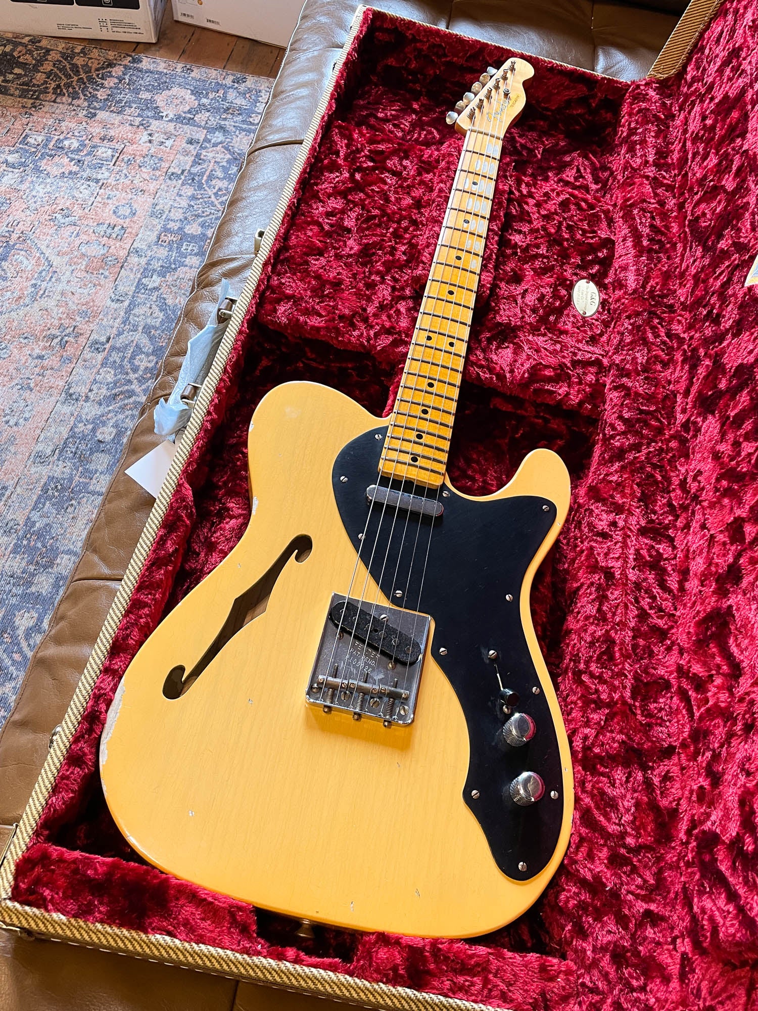 Fender Custom Shop Blackguard Thinline Telecaster Relic Aged Natural Blonde