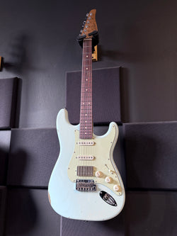 Suhr Custom Classic S Antique HSS w/ Roasted Flamed Maple Neck - Sonic Blue