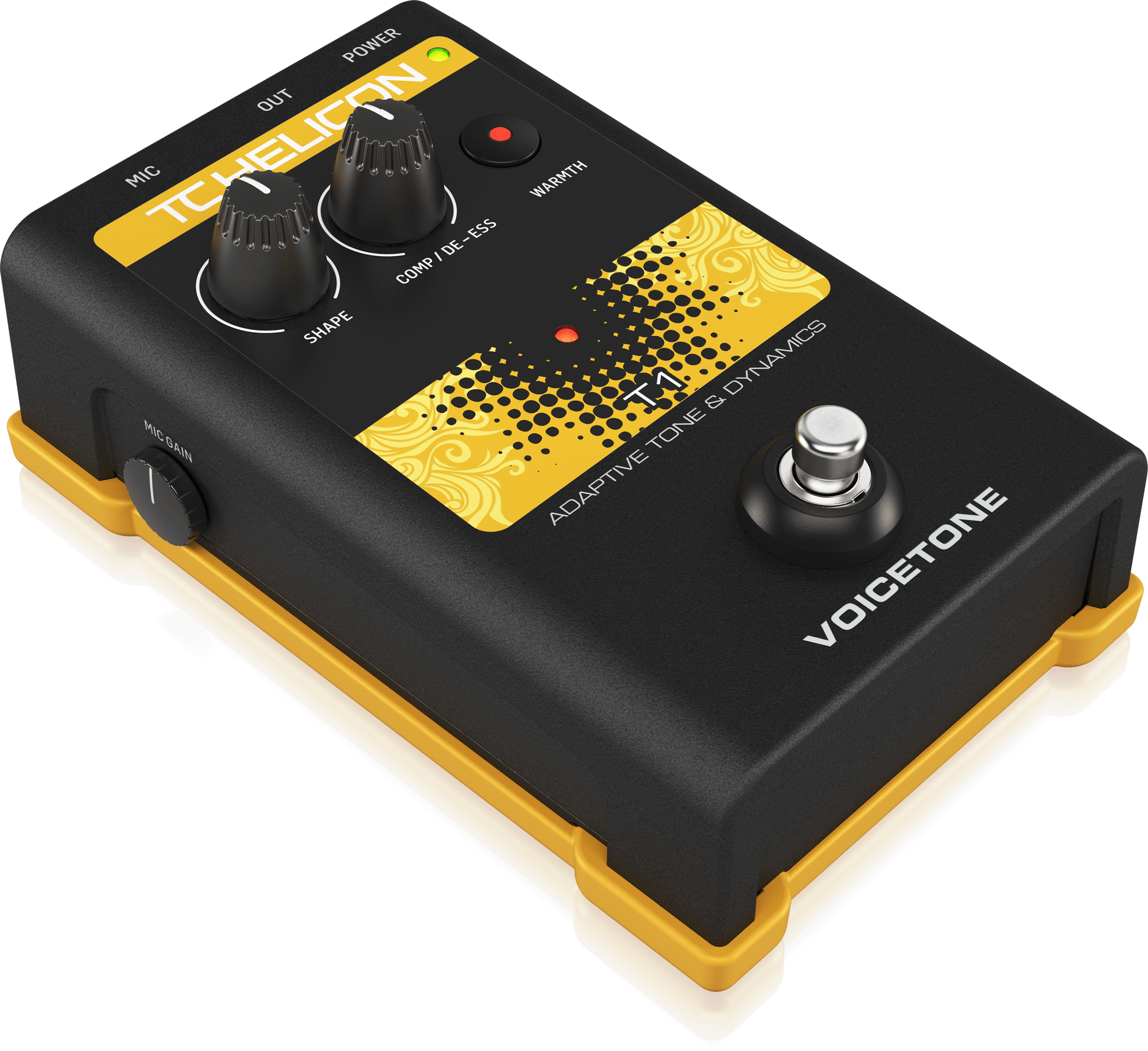 TC-HELICON VoiceTone T1 ギターエフェクター TC Helicon VOICETONE T1 - Single-Button Stompbox for Studio Mastered V