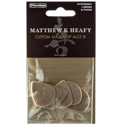 Jim Dunlop 1.38mm Matt Heafy Custom Max Grip Jazz III Guitar Picks (6-Pack)