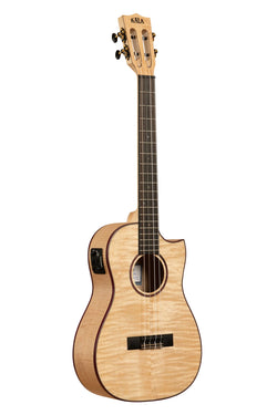 Kala KA-WF-ASFM-B All Solid Flame Maple Cutaway Baritone Ukulele w/ EQ & Bag