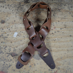 Colonial Leather Guitar Strap - Brown Link
