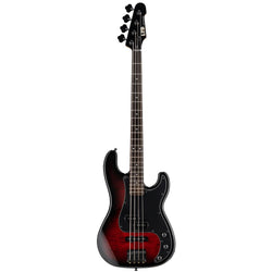 LTD Surveyor 204DX Bass Guitar, Red Burst