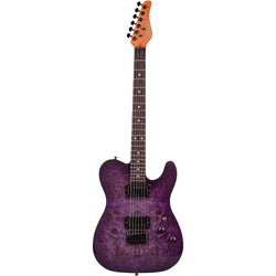 Schecter PT Standard Electric Guitar, Purple Burst Burl