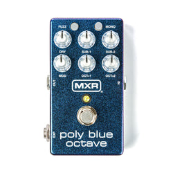 MXR M306 Poly Blue Octave top view