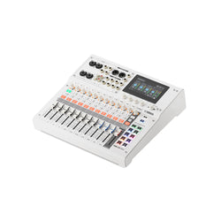 Yamaha MGX12V 12-Channel Digital Mixing Console w/ Video Interface - White front right side angle