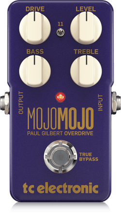 TC Electronic MojoMojo Paul Gilbert Signature Overdrive Pedal top view 