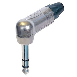 Neutrik NP3RX RIGHT-ANGLE JACK PLUG - STEREO NICKEL CONTACTS/ NICKEL SHELL