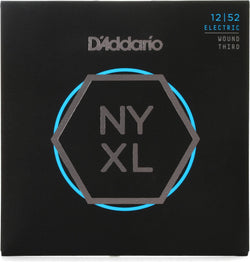 D'Addario NYXL1252W Nickel Wound Electric Guitar Strings, Light Wound 3rd, 12-52