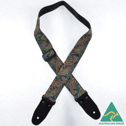 Colonial Leather Ragstrap Paisley - Green